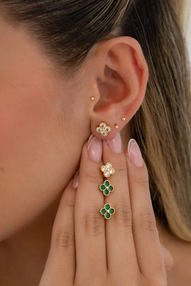 Topo Clover Motif - Oro laminado 18k