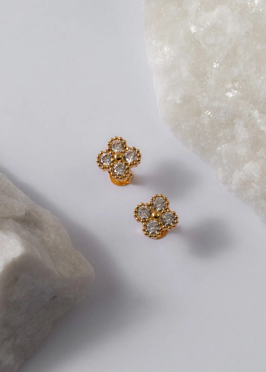 Topo Clover Motif - Oro laminado 18k
