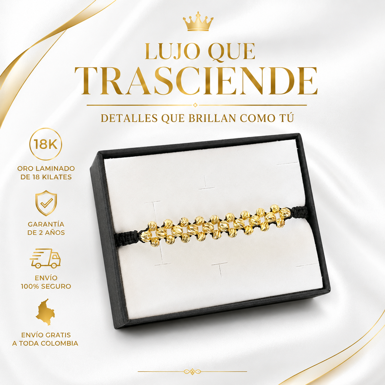 Pulsera 3 carriles Diamantada