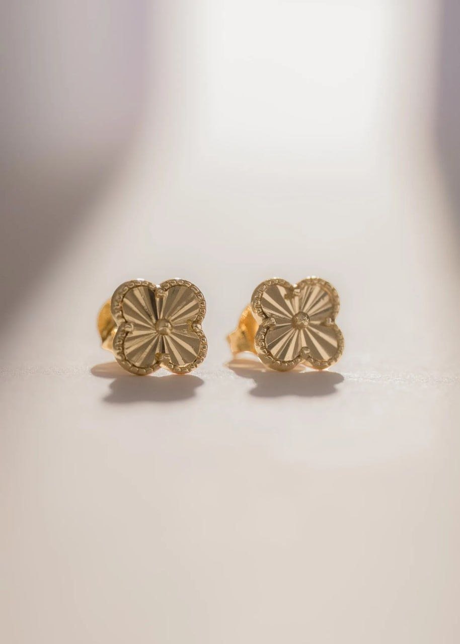 Aretes Clover 0,8 mm - Oro laminado 18k