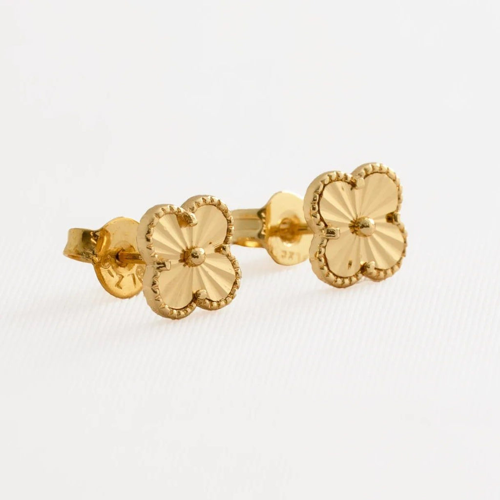 Aretes Clover 0,8 mm - Oro laminado 18k